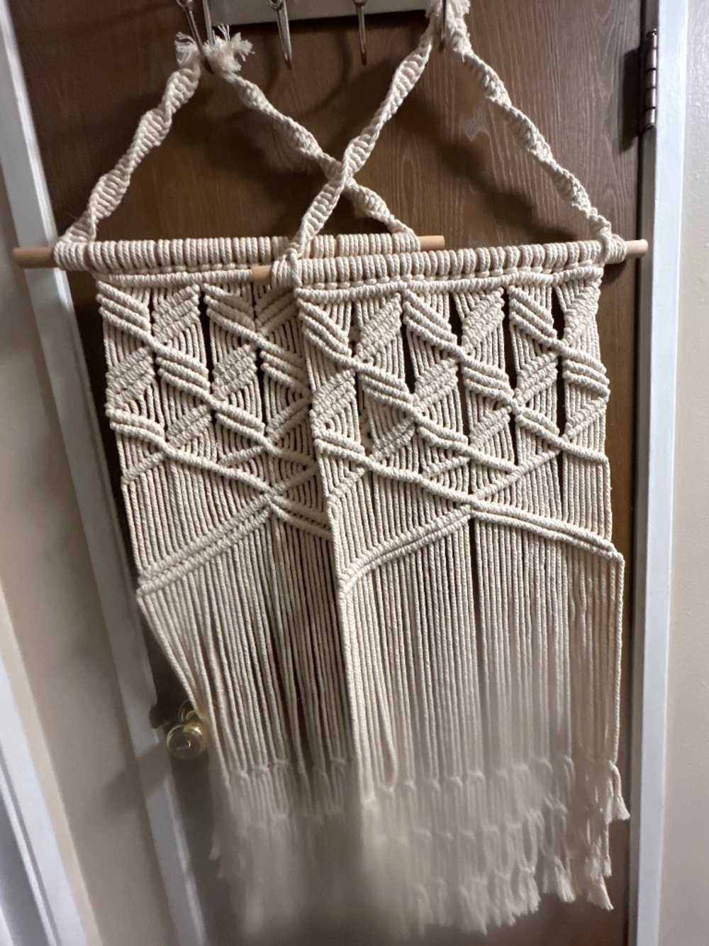 2 Handmade Boho Macramé Wall Hanging – 45” Long